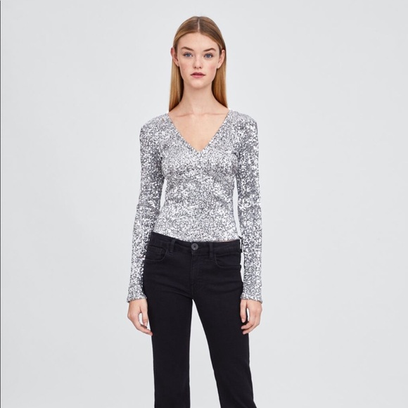 Zara Tops - ZARA - Sparkle Fit Top